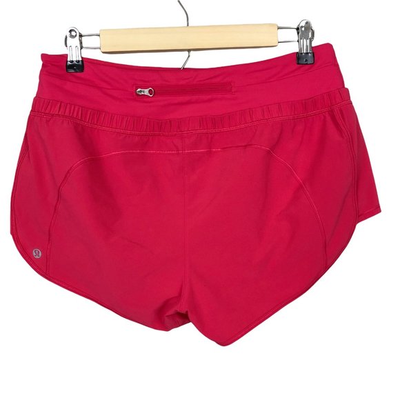 Lululemon Fast Lane Shorts Women's 8 Brief Lined Running Boom Juice Pink Pockets - Picture 2 of 11